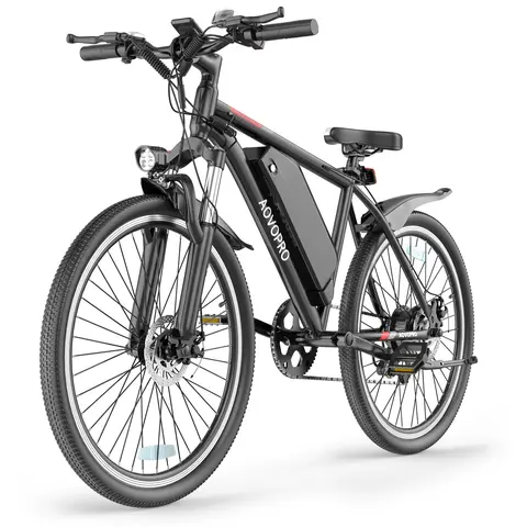Electric Bike for Adults with Peak 750W Motor 30-55 Miles Range 48V 9Ah Battery 21-Speed Gear System Front Suspension LCD Display Commuter E-Bike