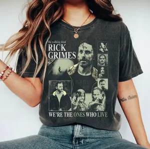 The Walking Dead Rick Grimes T-shirt, Vintage Movie Shirt, Unisex Vintage Graphic Tees Y2k Womenswear Top