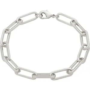 14k Gold Plated or Silver Plated Chunky Chain Link Bracelet 7.5"