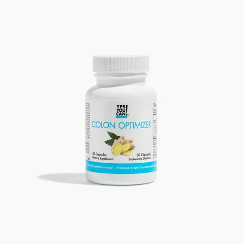 Yes You Can! Probiotics Colon Optimizer - Organic Gut & Stomach Health Supplement with Ginger and Peppermint for Men & Women, 30 Capsules