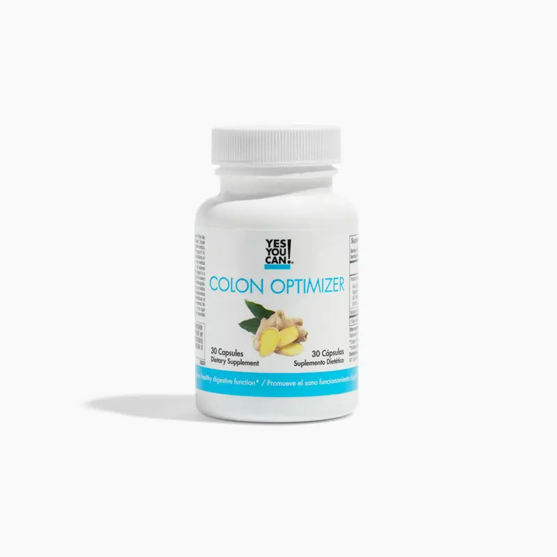 Yes You Can! Probiotics Colon Optimizer - Organic Gut & Stomach Health Supplement with Ginger and Peppermint for Men & Women, 30 Capsules