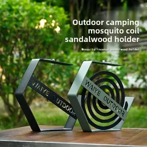 Outdoor Mosquito Coil Holder Creative Iron Art Hexagonal Hanging Mosquito Repellent Stand Portable Home Mosquito Coil Tray
