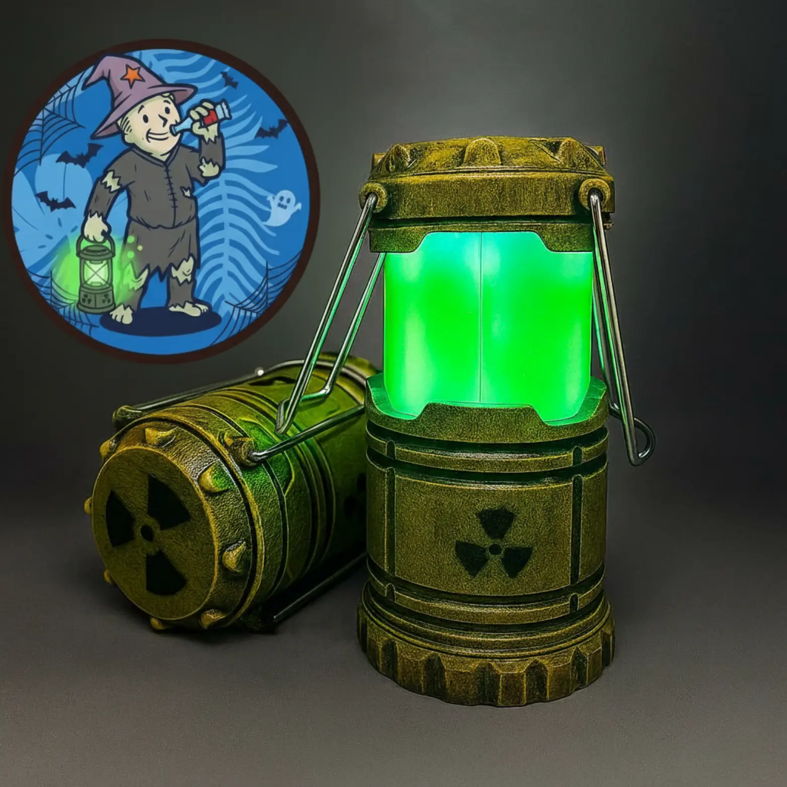 Fallout Inspired Mini Nuclear Reactor Lantern Toy Handheld Lamp Portable Retro Camping Lamp Home Outdoor Decor Birthday Gift Cosplay Props, Fallout, Gift