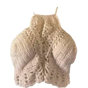 Crochet Skirt Set White - Women's Top with Crochet Design and Gathered Waist - Womenswear