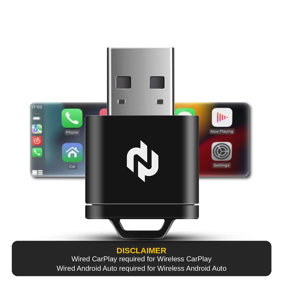 2027 Wireless CarPlay & Android Auto Adapter – Converts Factory Wired CarPlay/Android Auto to Wireless, Plug & Play USB Dongle, for Vehicles with Built-In Wired CarPlay or Android Auto Only