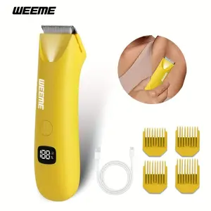 Men's Body Grooming Trimmer with Digital Display, Underarm Trimmer, Multi-Functional Electric Hair Removal, Portable Quick Body Hair Trimmer for Private Use, Rechargeable Cordless Trimmers, Body Hair Trimming