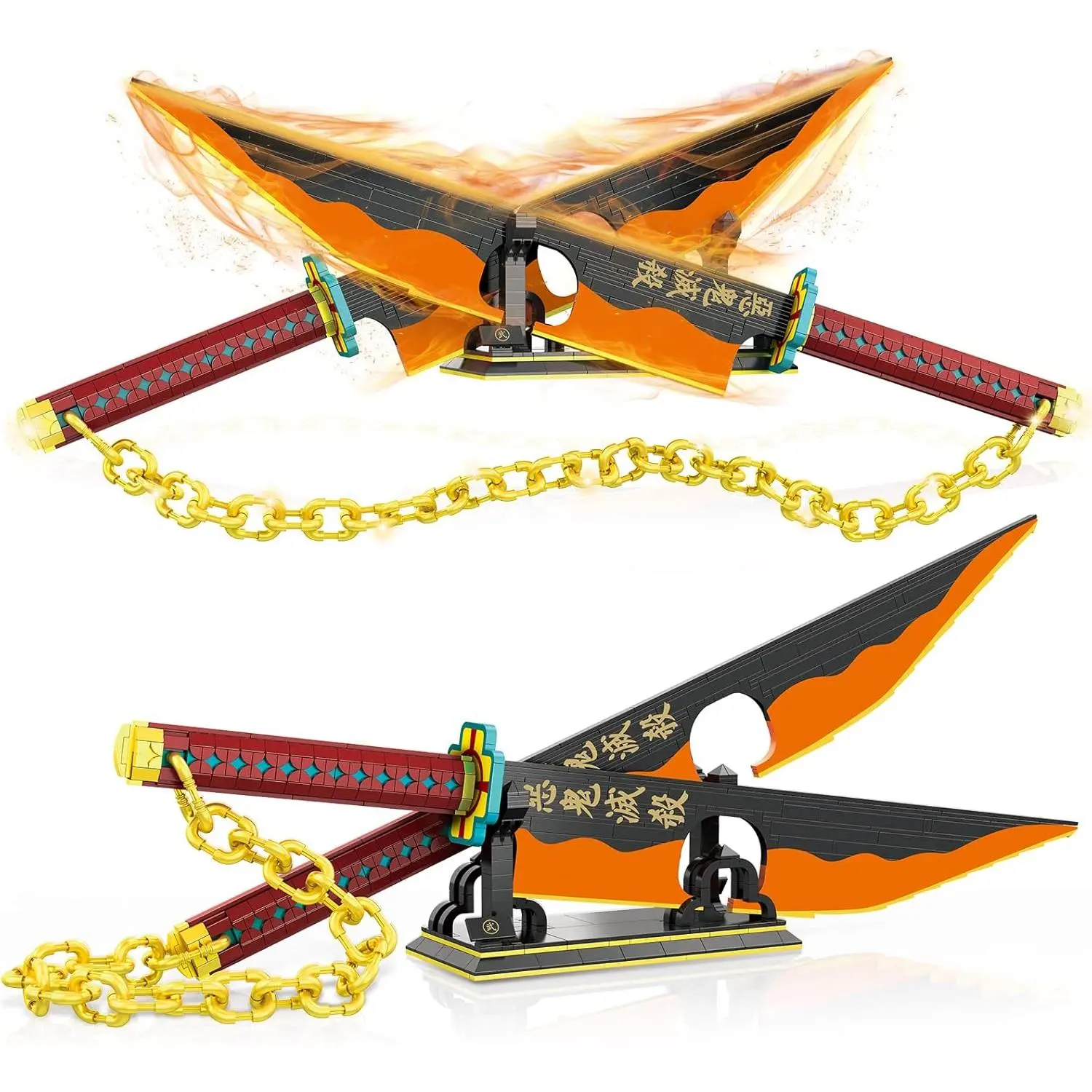 Demon Slayer Tengen Katana DIY Building Model Kit - 1478+ Pcs Building Bricks Set, Anime Fan Gift, Christmas Present (Toys & Hobbies, Classic & Novelty Toys), Model Kits, Anime Figures, Collectibles, Building Bricks Sets