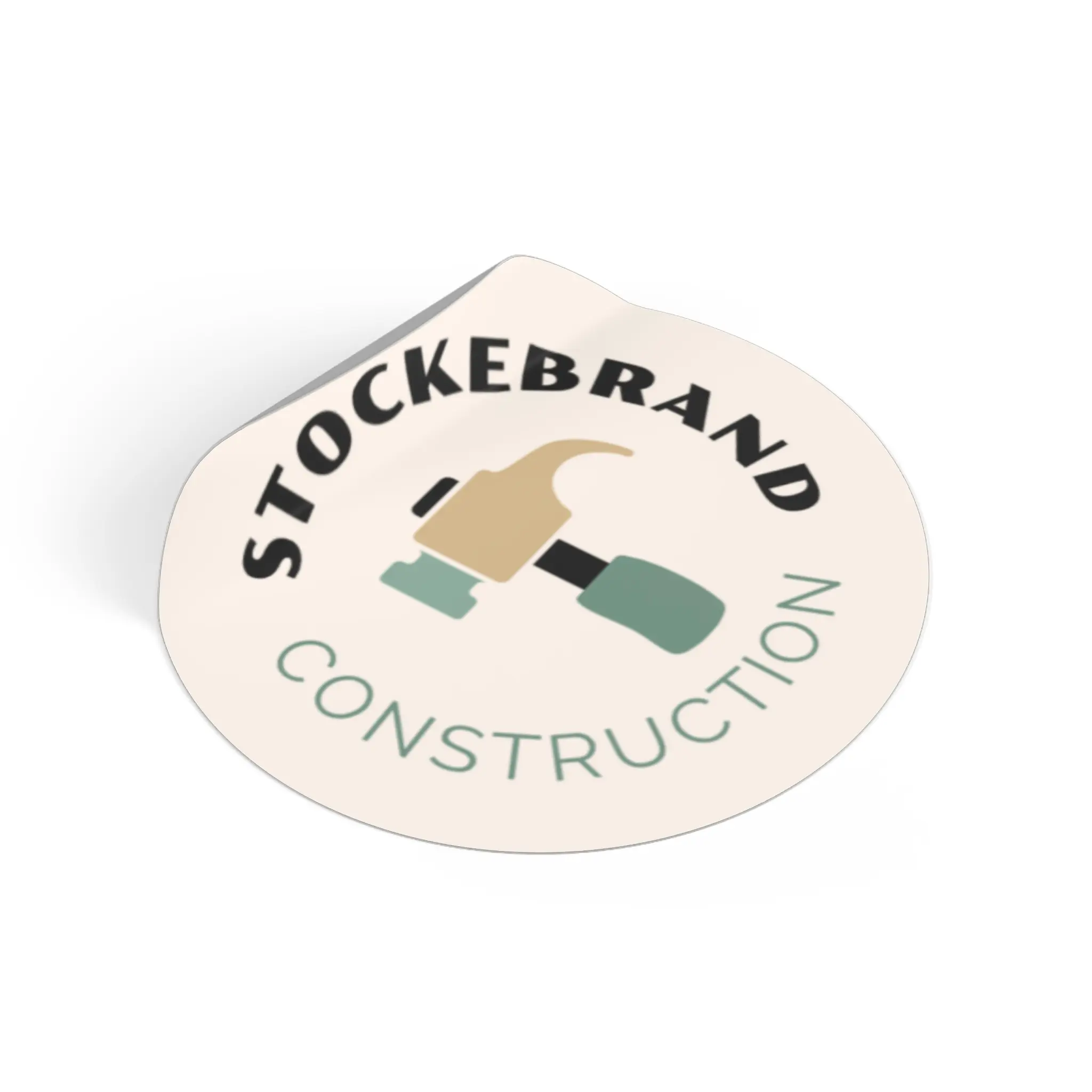 Round Construction Stickers, Custom Vinyl Stickers for Builders, DIY Projects, Toolbox Decals, Workroom Decor, Gift for Handyman