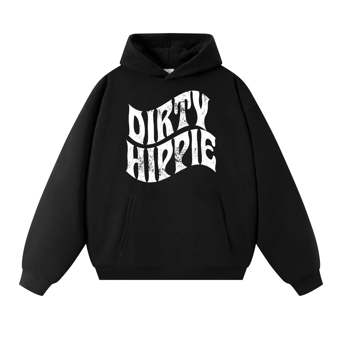 Vintage Dirty Hippie Quote Graphic T-Shirt, Retro Bohemian Streetwear Sweatshirt, Psychedelic Hippie Style Hoodie, Unisex Casual Apparel