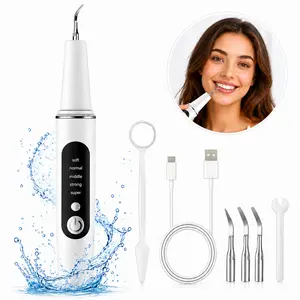 Oral Plaque/Tartar Remover for Teeth, Electric Tooth Cleaner Tartar Remover for Teeth with LED Light,5 Modes Rechargeable Teeth Cleaning Kit with Dental Tools, 3 Replaceable Heads Pet Safe Use Removable Adjustable