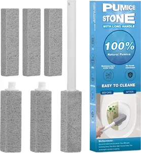 6 Packs Pumice Stone Toilet Bowl Cleaner, Pumice Stone for Cleaning, Powerfully Cleans Hard Water Rings, for Cleaning Toilets, Bathtubs, Grills, Swimming Pools, Sinks Herda