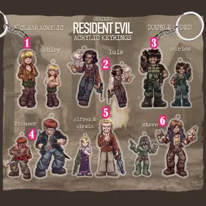 Resident evil series 2 double sided keychains - Resident evil acrylic charms