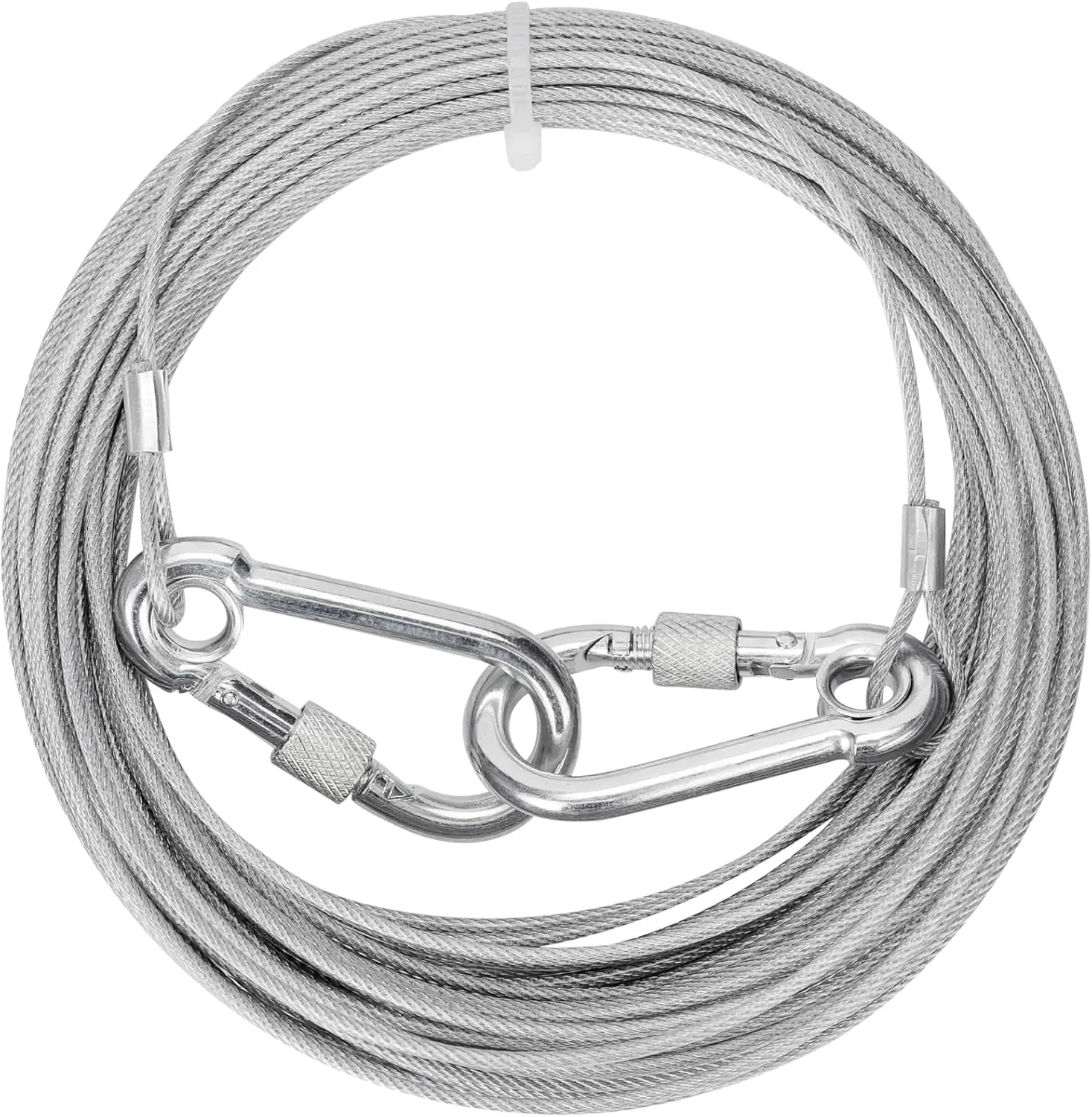 30Ft Tie-Out Cable for Small Medium Dogs up to 50 Pounds,Dog Runner Tether Chain outside 30Ft Azinoo