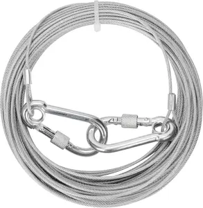 30Ft Tie-Out Cable for Small Medium Dogs up to 50 Pounds,Dog Runner Tether Chain outside 30Ft Azinoo