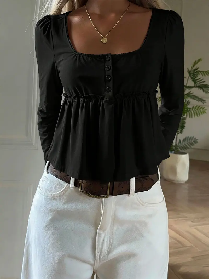 Black baby doll top - TikTok Shop