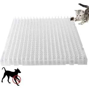 16" x 13"  Spike Mat Outdoor Indoor  Deterrent Scat Mat Keep Cats/Dogs Off Counter Pet Deterrent  Mats Plastic Mats with Spikes (18.3 Sq.ft) (10)