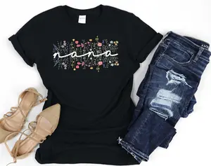 Floral Nana Shirt, Baby Shower Sweater, Mothers Day Gift For Grandma, Blessed Mommy Present, Cool Family Tee, Cute Mimi Outfit, Pregnancy Announcement