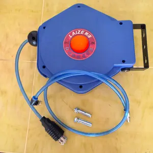 9 Meter Automatic Retractable Hose Reel Set, 8mmx5mm Air Tube Recycler, Air Tool with Accessories and Installation Screws