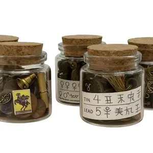 Cauldron Confetti Mini  for Magical Trinkets and Herbs - Spells and Rituals- jar canister organizer reusable multifunctional  eco-friendly irregular glass jars refillable bottle obsession spell  fairy glass bottle storage clear mini container small witchy