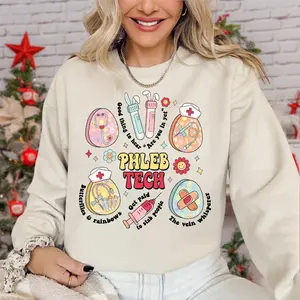 Easter Phlebotomist Nurse Sweatshirt, Laboratory Sweatshirt, Medical Technologist, Lab Tech, Phlebotomist Sweatshirt, Phlebotomy Week, Funny PBT Sweatshirt, Phleb Tech Nurse Shirts, Easter Day Phlebotomist Shirts, Easter Gifts For Phlebotomist Nurses