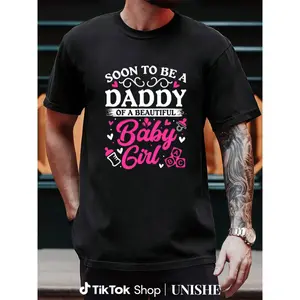 100% Cotton Unisex Tee – Soon to Be a Daddy Dad Baby Shower Shirt