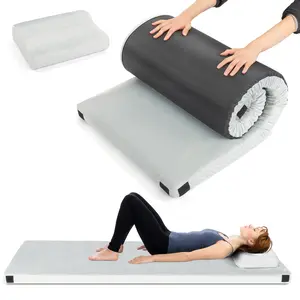 FatherDayGift 75 x 25 x 3 inches Sleeping Pad Memory Foam Mattress Mats for Car Truck Tent with Pillow and Travel Bag