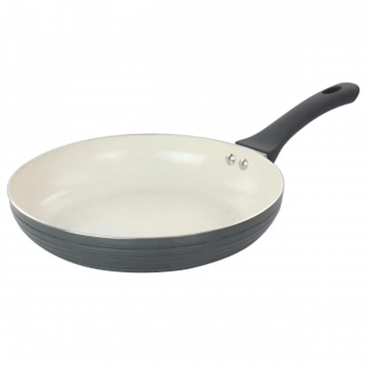 Oster 127756.01 10 in. Ridge Valley Aluminum Nonstick Skillet, Grey – Ideal for Home Chefs Making Soba Noodles & Healthier Meals with Less Oils and Fats