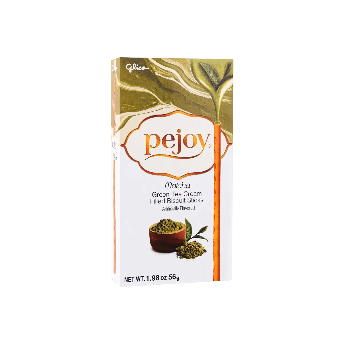 Glico Japan PEJOY Matcha Cream Filled Pretzel Sticks 56g - Authentic Japanese Snack