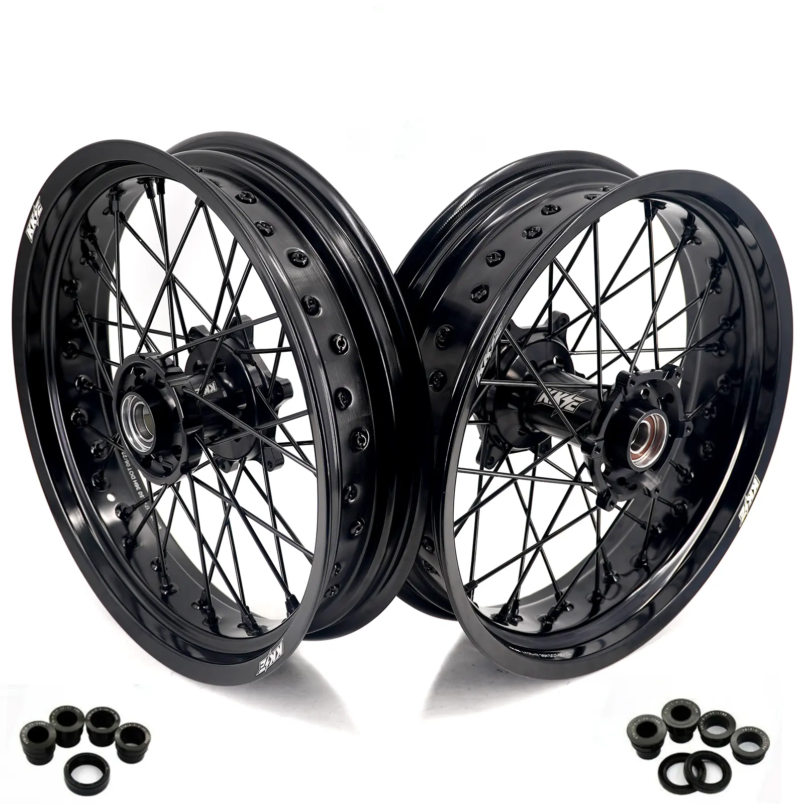 KKE 3.5*17'' & 4.25*17'' Supermoto Wheels Rims Fit STARK VARG MX EX Electric Dirt Bike All Black