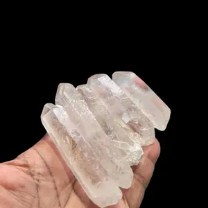 5-Count Raw Clear Quartz Points - Natural Crystal Points for Energy Healing, Meditation