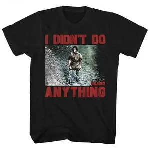 Rambo First Blood John In Ravine I Didn't Do Anything Men's T Shirt 80's Movie T-Shirt US Size: S-6XL, All Colors, Gift for Women Men, Made In USA, 100% cotton, Classic Fit, Unisex T-Shirt