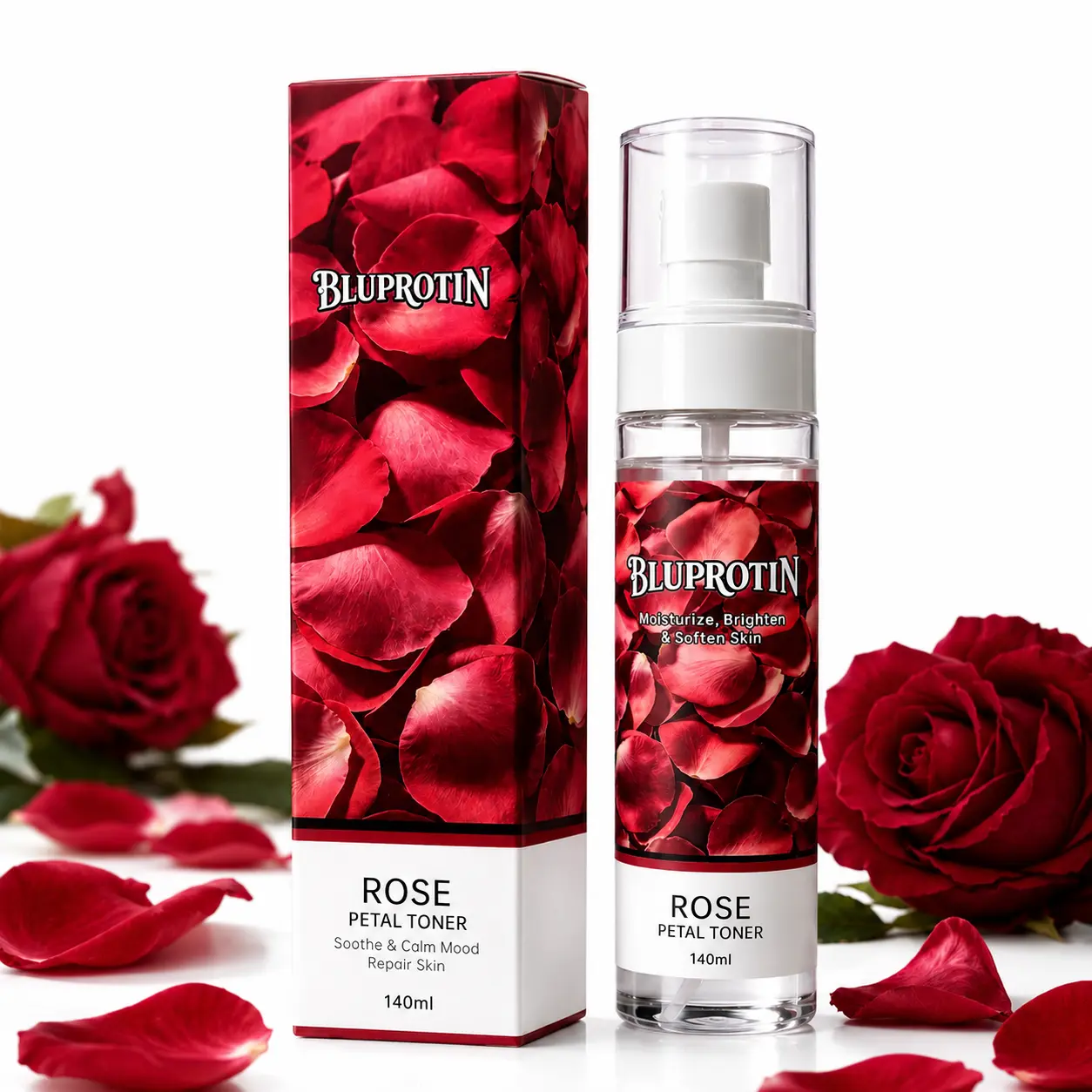 [NEW] BLUPROTIN Rose Water Hydrating Toner with Hyaluronic Acid | Facial Toner for Dry & Normal Skin | Lightweight Daily Skincare for Soft, Dewy-Looking Skin | 140ml / 4.73 fl.oz.