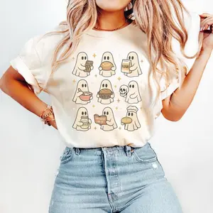 Sourdough Bread Halloween Shirt Ghosts Funny Baker Homemaker Tee