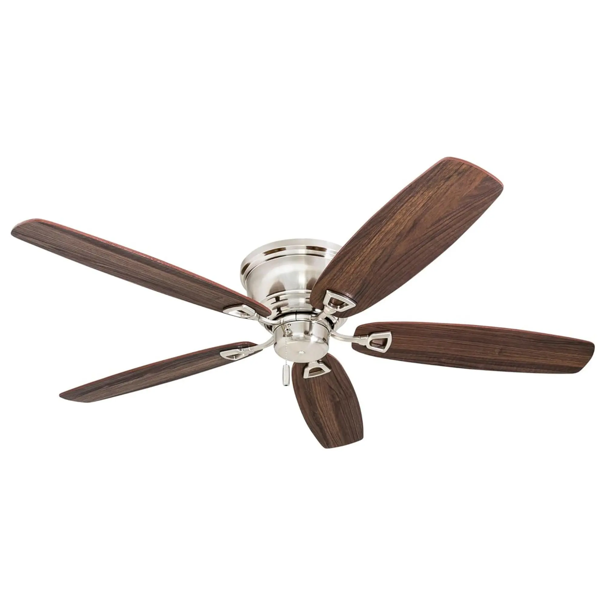 Honeywell Glen Alden 52 Inch Indoor Ceiling Fan with No Light, Brushed Nickel