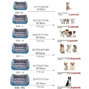 Comfortable dog bed for all seasons suitable for small and medium-sized dogs - Durable oxford fabric, anti-slip pet