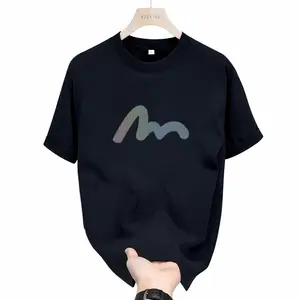 Unisex Minimalist Abstract Wave Graphic Tee – Soft Streetwear Oversized T-Shirt for Men & Women, Aesthetic Casual Summer Top