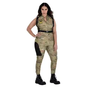 Plus Size Soldier Jumpsuit Costume for Women