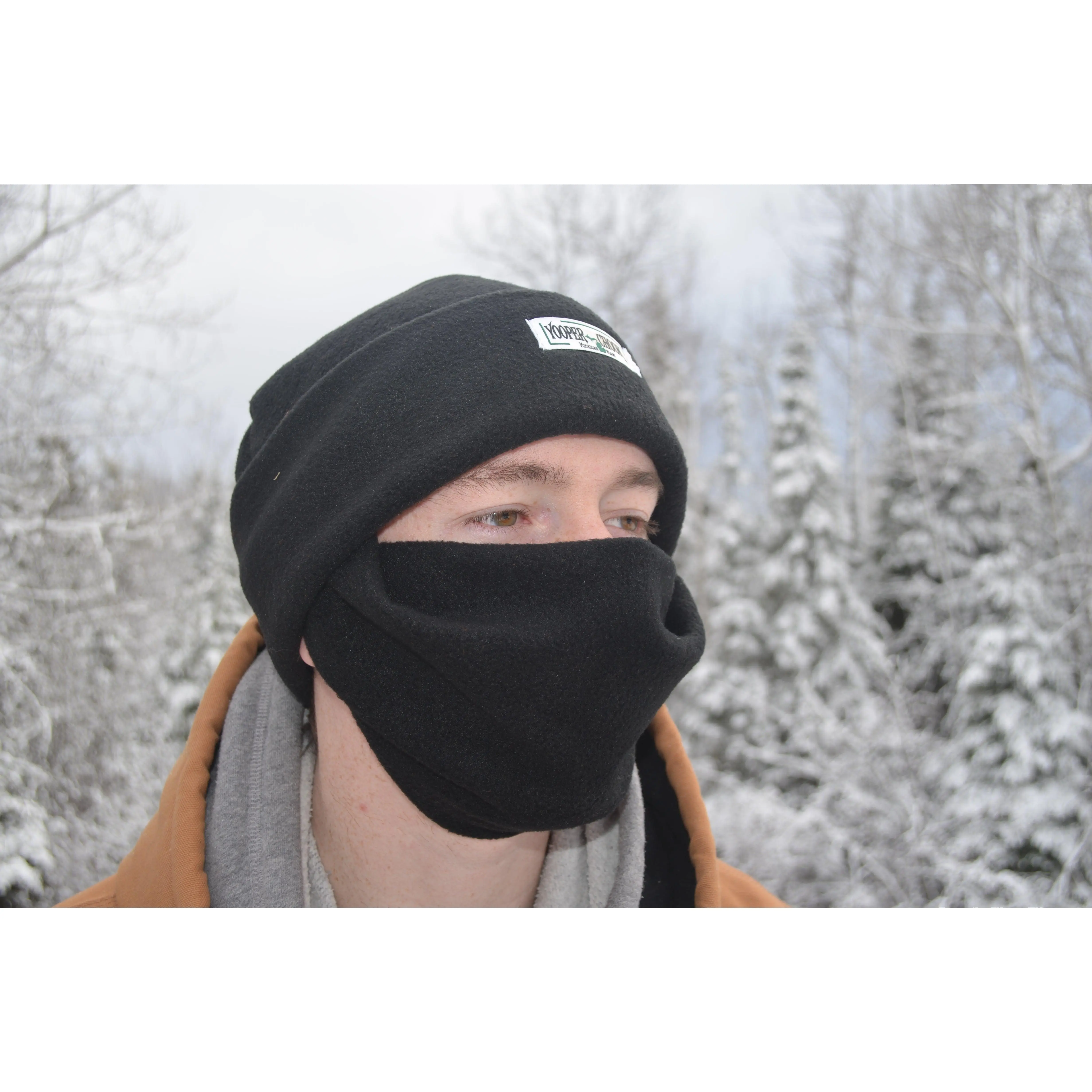 Yooper Chook Winter Hat with Face Mask - Basic Black - TikTok Shop