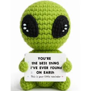 Unique Crochet Alien Gift Set, Kawaii Stuffed Animals, Perfect for Boyfriend, Girlfriend, Anniversary, Valentine's Day, Birthday, Christmas, Romantic Fun Present