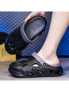 Trendy Mecha-Inspired 2-Way Clogs | Thick-Sole Breathable Sandals with Adjustable Heel Strap