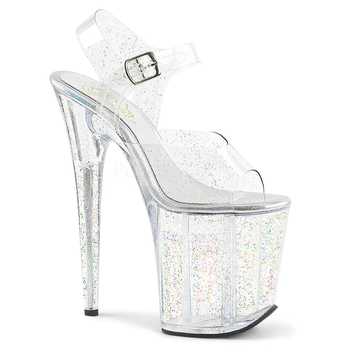8 Inch Heel FLAMINGO-808MMG Clear
