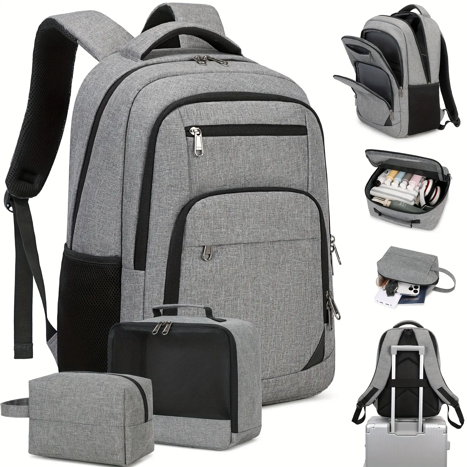 Travel backpack: airline-approved carry-on backpack with shoe pouch; TSA 15.6-inch laptop backpack; flight-approved personal item bag for weekend/overnight bags; travel essentials