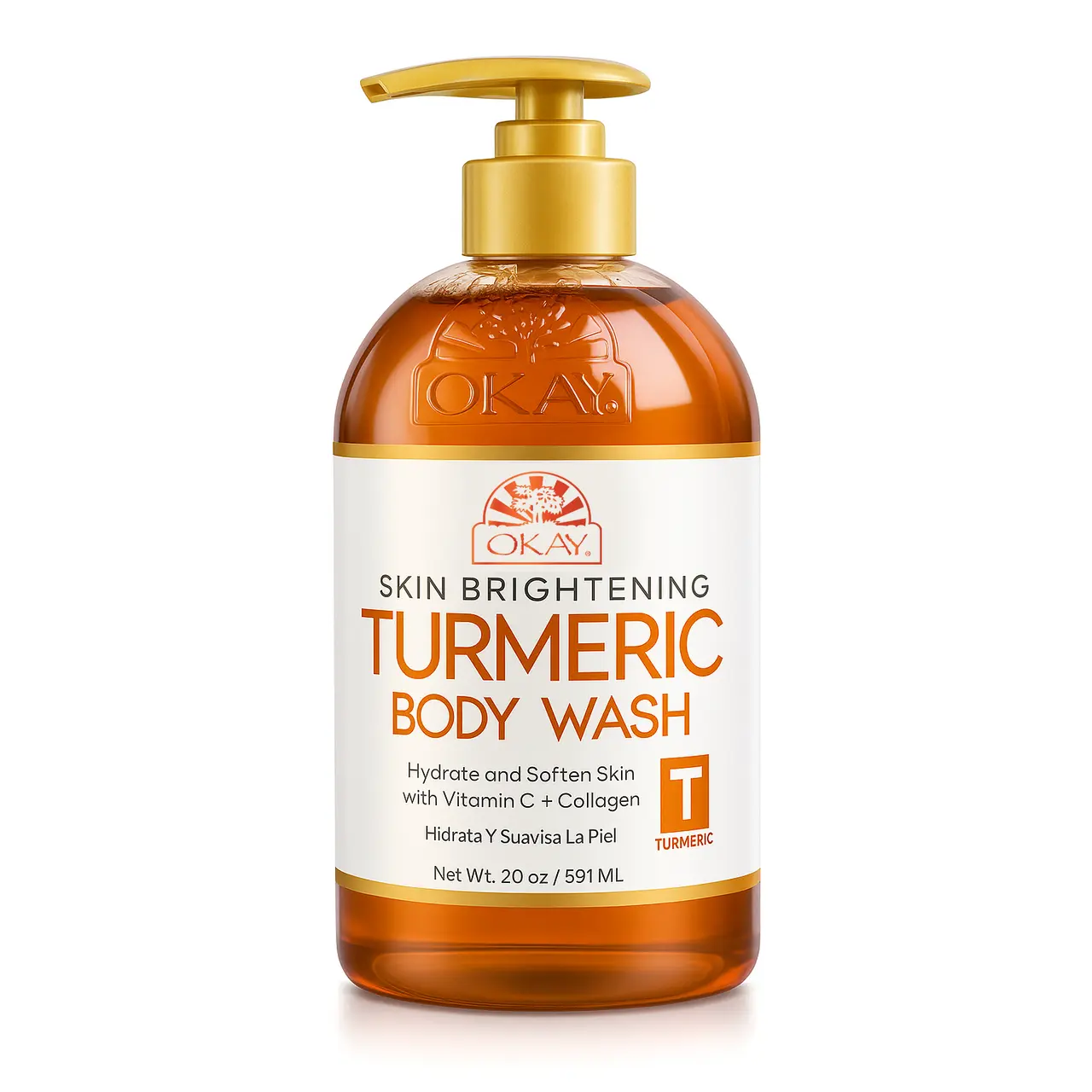 OKAY Turmeric Body Wash - 20 oz / 591 ml