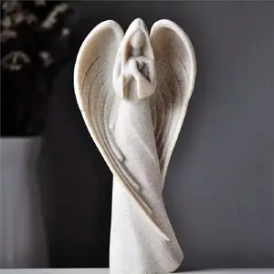 Sacred Guardian Angel Statue, Christian Faith Art Sculpture, Resin Craftsmanship, Church Home Decor, Baptism Confirmation Gift