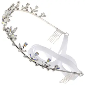 GA262 Silver Wedding Bridal Tiara With Swarovski Crystals