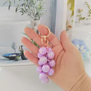 Cute Grape Keychain Pendant,Bag Charms, Handbag Charms for Purses,Key Chains Accessories Decor for Women Gifts