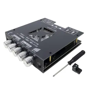 Bluetooth Amplifier Board, 2.1 Channel 160W x 2+220W Subwoofer Stereo Mini Audio Power Amplifier Module TDA7498E HiFi Chips,BT USB AUX Input DC 15-36V for DIY Home Speakers