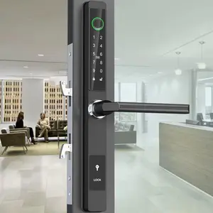 Waterproof Smart Lock – Fingerprint, Password & Card Access for Sliding Doors
