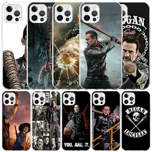 Negan The Walking Dead Phone Case For IPhone 16 15 14 13 12 11 Pro Max Mini XR XS X  Soft TPU Back Cover