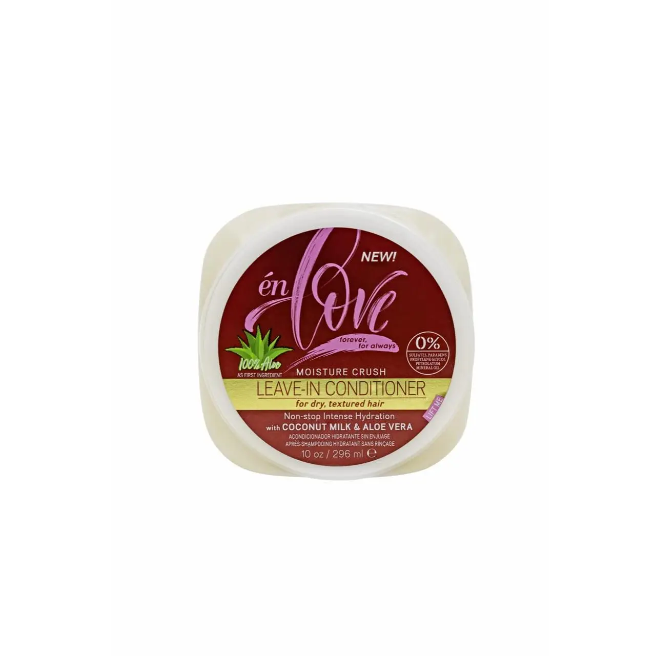 Moisture Crush Leave-In Conditioner | Organic Coconut Milk & Aloe Vera for Curly & Wavy Hair | Restore Dry Damaged Hair (2C -4C) | Intense Hydration & Shine | Promotes Growth | 10oz